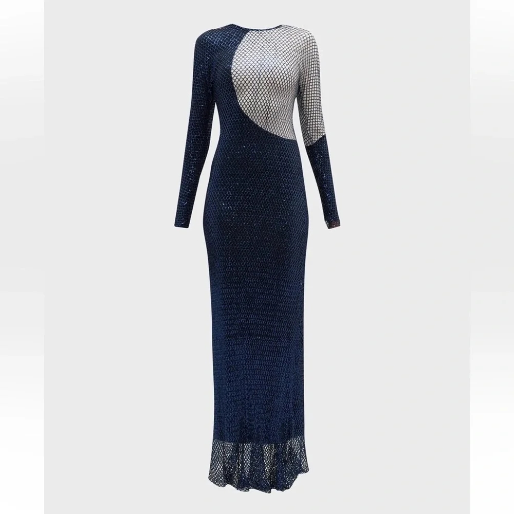 New Tory Burch Sequined ColorBlock Dress